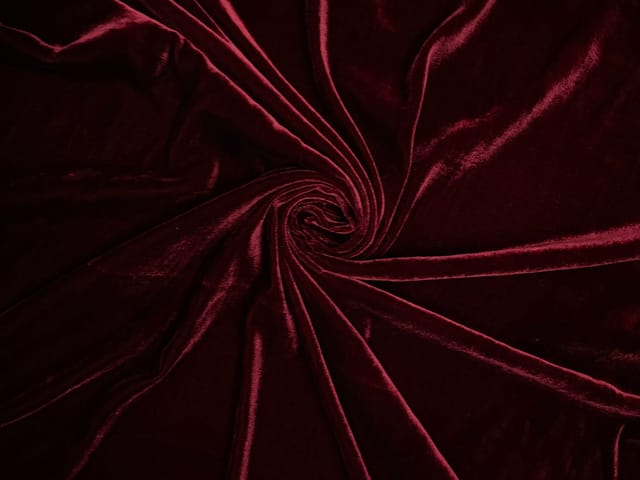 Maroon Pure Velvet Fabric