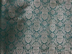Green Floral Semi Brocade Fabric