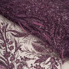 Move Colour Net Embroidered Fabric