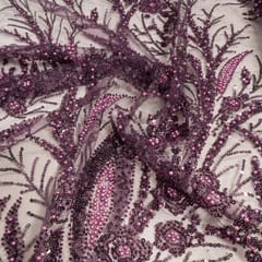 Move Colour Net Embroidered Fabric