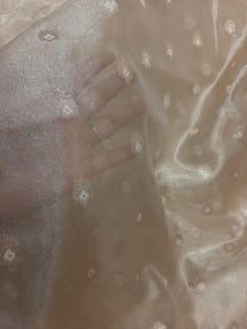 Dyeable Golden Tissue Jacquard Fabric