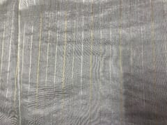 White Zari Stripes Dyeable Pure Organza Fabric