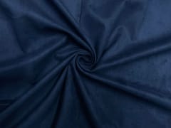 Dark Blue Plain Suede Fabric