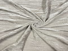Grey Plain Crush Velvet Fabric