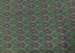 Pista Green Abstract Ikat Pure Silk Fabric