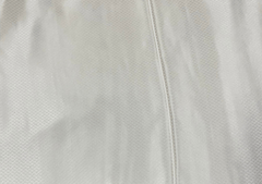 White Geometric 120gm Pure Silk Self Fabric