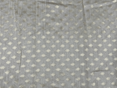 Beige Floral Dyeable Pure Kota Zari Fabric
