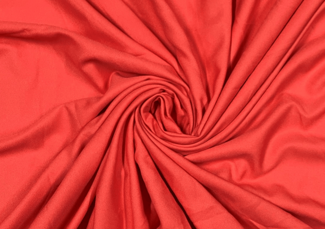 Coral Plain Moss Crepe Fabric