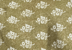Light Mustard Abstract Rayon Dabu Print Fabric