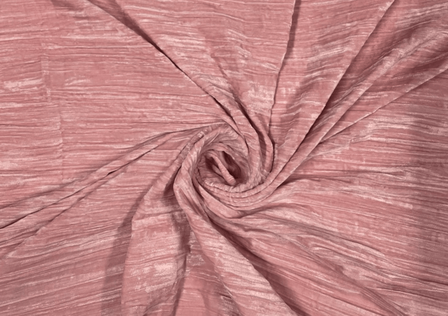 Baby Pink Plain Crush Velvet Fabric