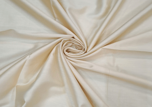 Cream N-136 Plain Dyed Glace Cotton Fabric