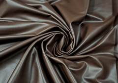 Brush Brown Plain Leather Fabric