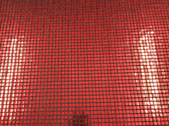 Red Geometric Square Disco Foil Fabric