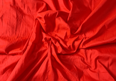 Red N120DD Plain Cotton Silk Fabric