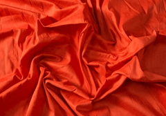 Orange N402 Plain Cotton Silk Fabric