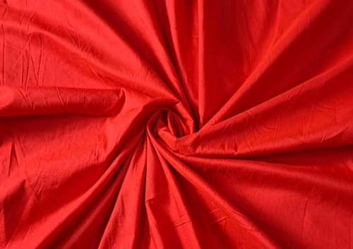 Red N120DD Plain Cotton Silk Fabric
