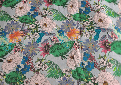 Multicolor Floral Cotton Linen Fabric