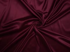 Dark Maroon Armani Satin Lycra Fabric
