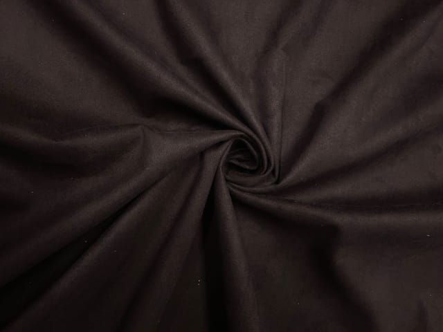 Coffee Plain Plain Suede Fabric