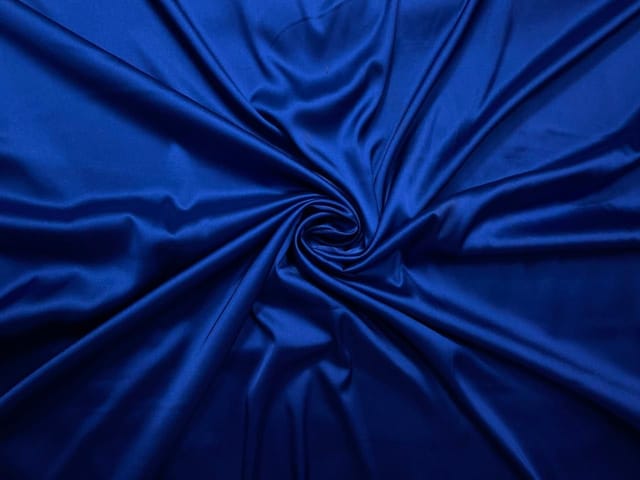 Royal Blue Plain Armani Satin Lycra N90L Fabric