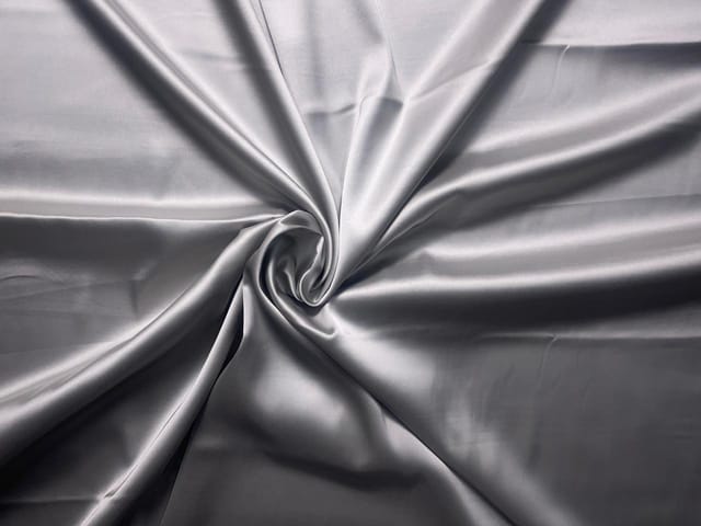 Light Grey Armani Satin Lycra Fabric