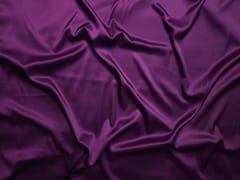 Dark Purple Plain Armani Satin Lycra Fabric