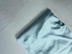 Ice Blue Armani Satin Lycra Fabric