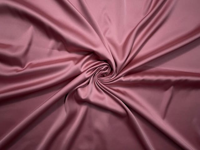 Dark Peach Armani Satin Lycra Fabric