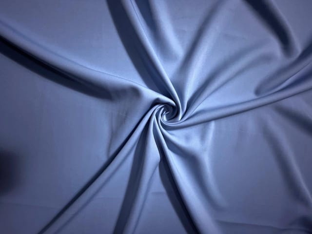 Sky Blue Plain Barbie Crepe Fabric