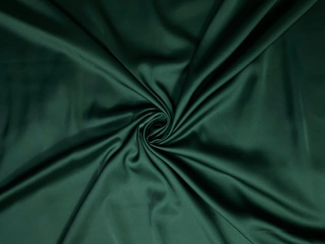 Dark Green Armani Satin Lycra Fabric