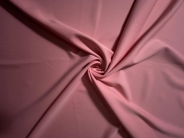 Peach Plain Barbie Crepe Fabric