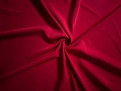 Red Plain Barbie Crepe Fabric