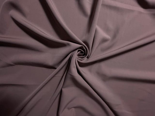 Dark Beige Plain Barbie Crepe Fabric