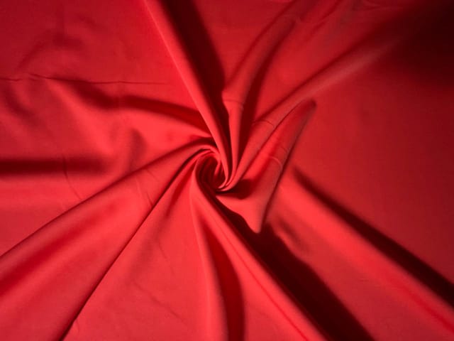 Orange Plain Barbie Crepe Fabric