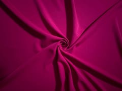 Hot Pink Plain Barbie Crepe Fabric