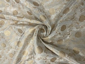 Dyeable Natural Crepe Floral Print Fabric