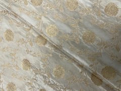 Dyeable Natural Crepe Floral Print Fabric