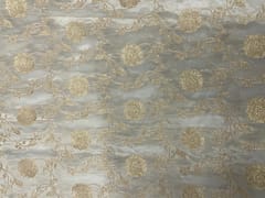 Dyeable Natural Crepe Floral Print Fabric