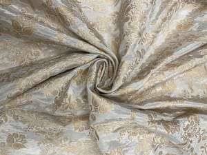 Dyeable Natural Crepe Floral Print Fabric