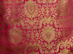 Magenta FloralSemi Brocade fabric