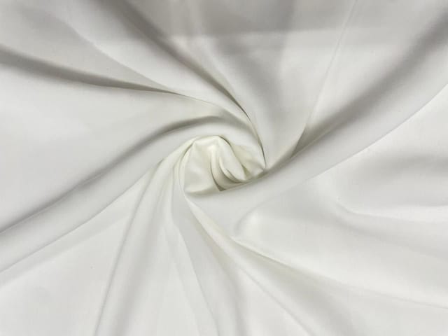 White Plain Japanese Crepe Fabric