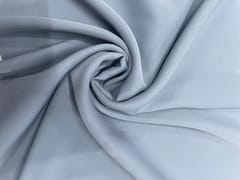 Greys Blue N744 Plain Japanese Crepe Fabric