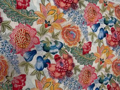 Multicolor Floral 40 Lea Cotton Linen Fabric