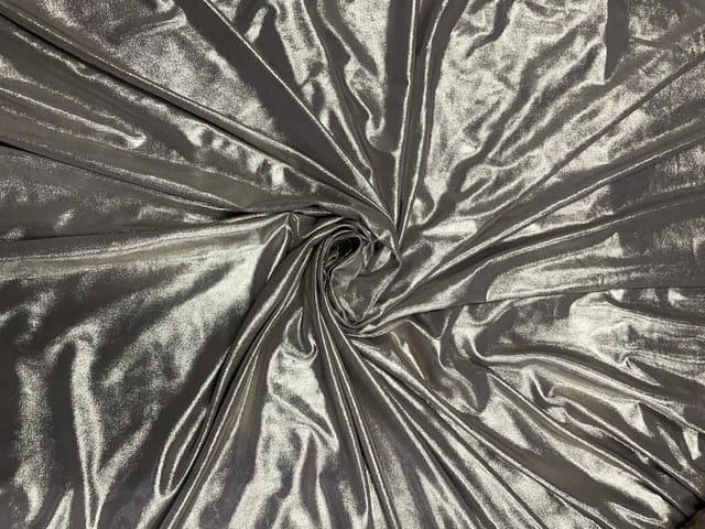 Beige Plain Venazia Lycra Foil Fabric