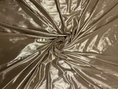 Light Golden Plain Venazia Lycra Foil Fabric