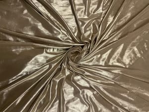 Light Golden Plain Venazia Lycra Foil Fabric