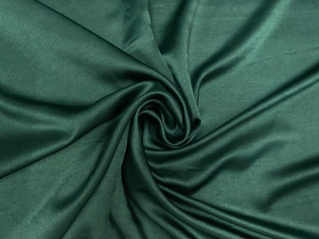 Bottle Green Plain Milano Satin Fabric
