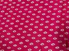 Rasberry Pink Geometric Chinon Chiffon Fabric