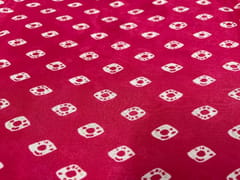 Rasberry Pink Geometric Chinon Chiffon Fabric
