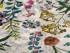 Light Pink Floral Chinon Chiffon Fabric